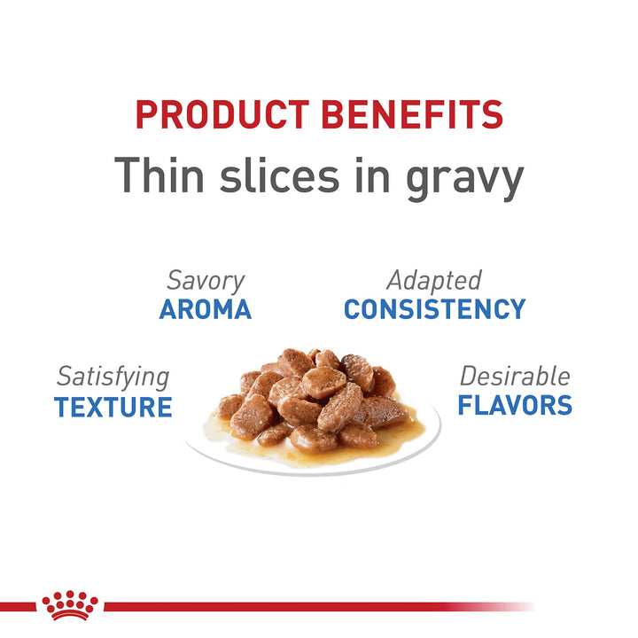 Royal Canin Feline Weight Care Thin Slices in Gravy Canned Adult Wet Cat Food, 3 oz can (6-pack) 3 ounce (Pack of 6)