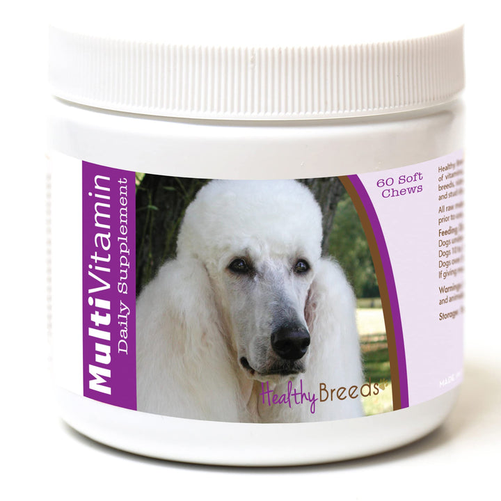 Healthy Breeds Poodle Multi-Vitamin Soft Chews 60 Count Poodle, White 60 Ct