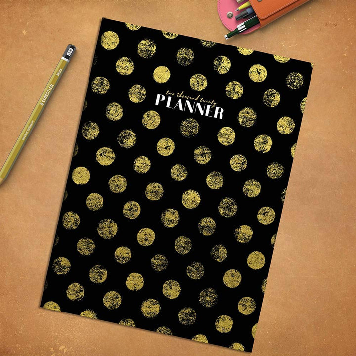 2020 Golden Dots Medium Monthly Planner