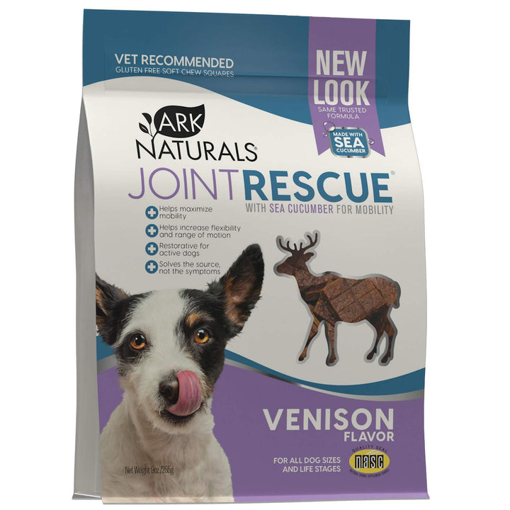 Ark Naturals Sea Mobility Joint Rescue Dog Treats, Venison Flavor, Joint Supplement with Glucosamine & Chondroitin, 1 Pack 9 Ounce (Pack of 1)