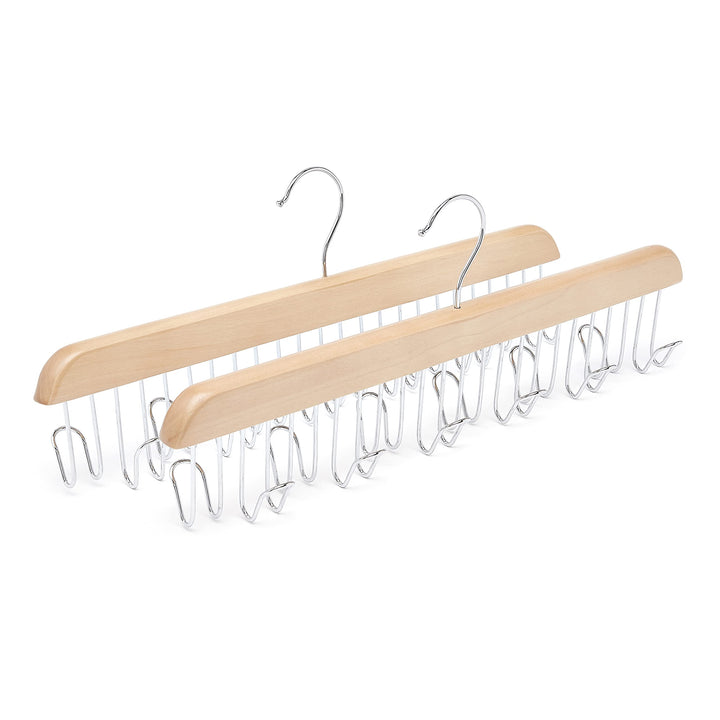 Basics Wooden Belt Hanger - Natural, 2-Pack