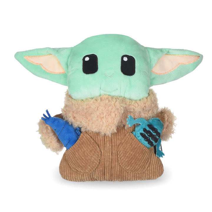 Star Wars Baby Yoda The Mandalorian The Child Burrow Dog Toy | Small Plush Toys Fabric Plush Dog Toy, Squeaky Plush Toys for Small Dogs, Hide and Seek Dog Toy,Multi,9 Inch,FF15144 9 Inch