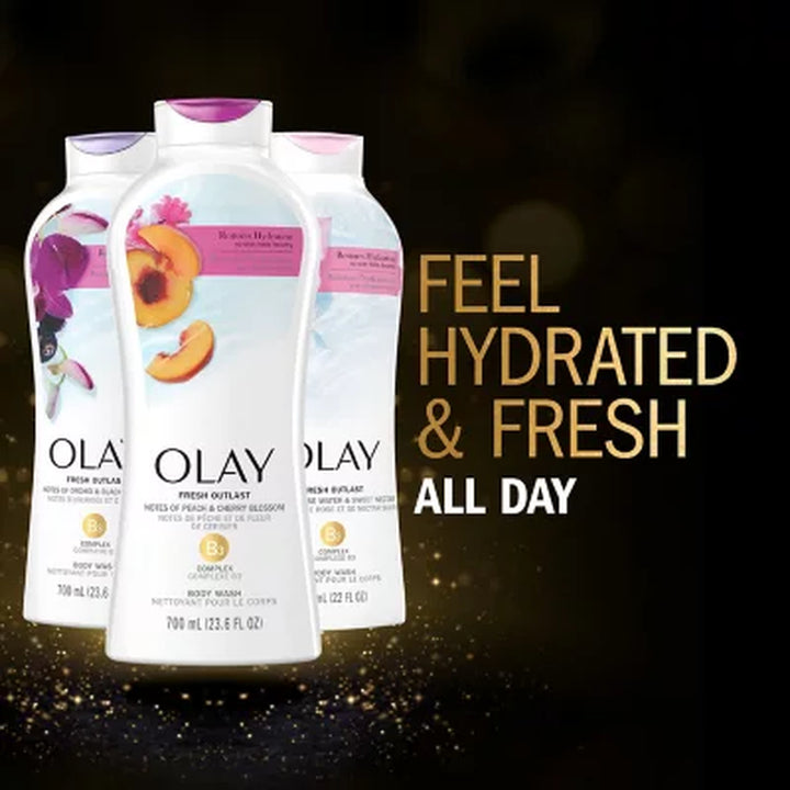 Olay Fresh Outlast Body Wash with Vitamin B3 Complex, 23.6 Fl. Oz., 3 Pk.