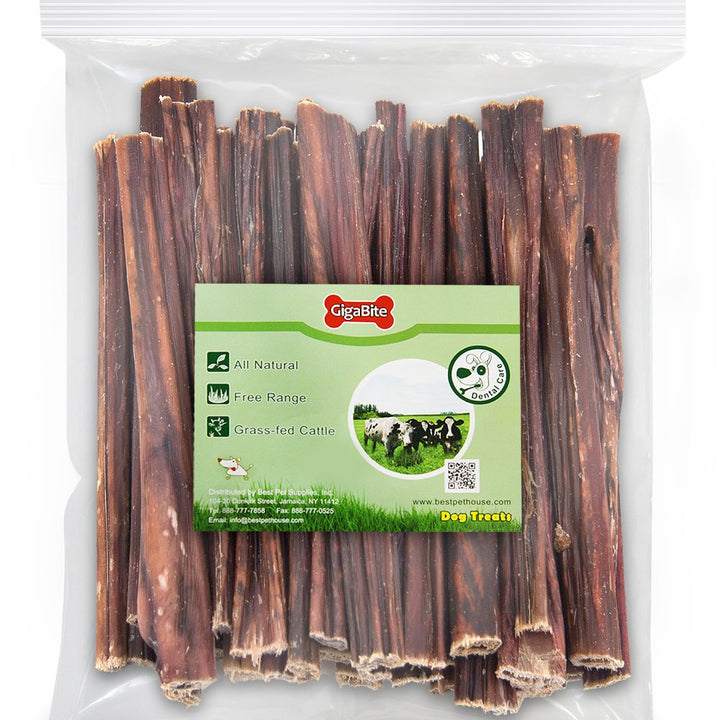 Best Pet Supplies GigaBite 6 Inch Beef Gullet Jerky Sticks (40 Pack) - All Natural, Free Range Beef Esophagus Stick Dog Treat