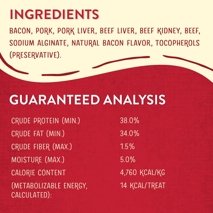 Stella & Chewy's Freeze-Dried Raw Wild Weenies Dog Treats – All-Natural, Protein Rich, Grain Free Dog & Puppy Treat – Great for Training & Rewarding – Bac’n Me Crazy Recipe – 3 oz Bag Bacon 3 Ounce (Pack of 1)