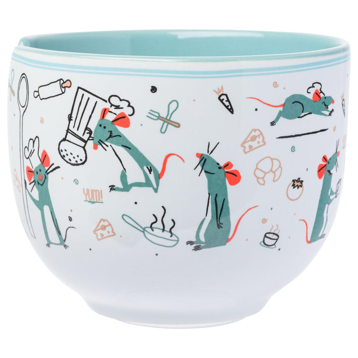 Silver Buffalo Ratatouille Multipose Boxed Ceramic Ramen Bowl with Chopsticks, 20 Ounces, Multicolor Cartoon