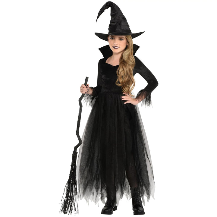 Amscan Fairytale Witch Halloween Costume for Girls Includes Dress and Hat Small