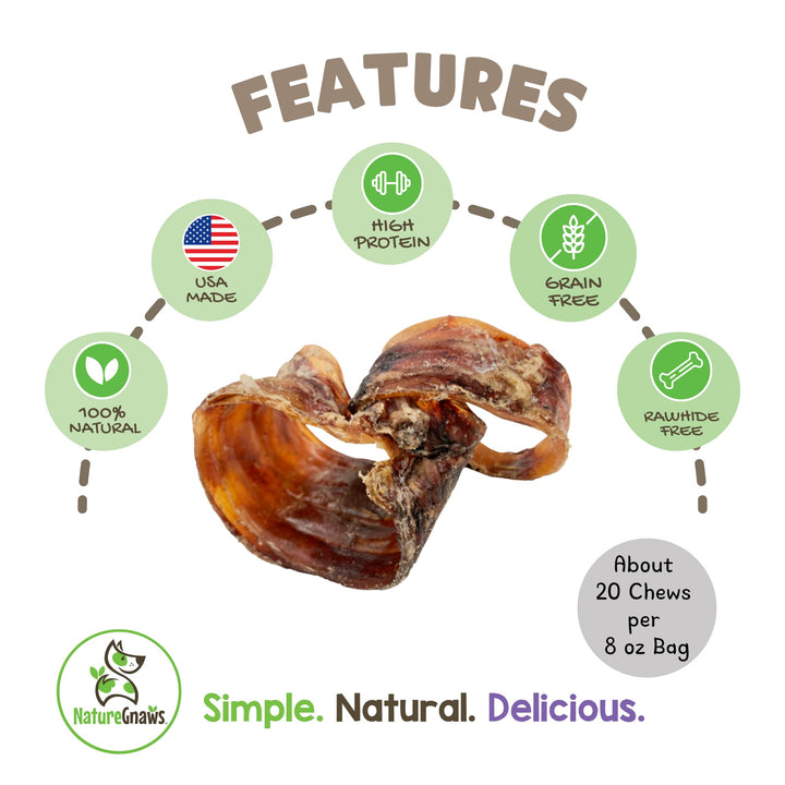 Nature Gnaws USA Smoked Bison Trachea Rings for Dogs (1Lb) – Delicious Grain Free Long Lasting Chew - Premium Natural Dog Chew Bones - Rawhide Free USA Bison 1 Pound (Pack of 1)