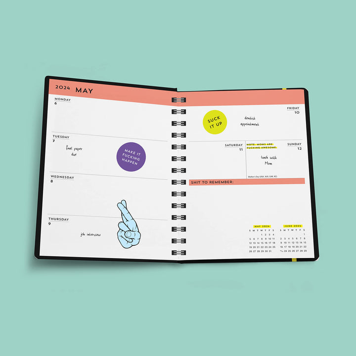 2024 Carpe F*cking Diem Planner: 17-Month Weekly Organizer with Stickers to Get Shit Done Monthly (Thru December 2024)