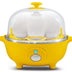 Elite Gourmet EGC-007Y# Rapid Egg Cooker, 7 Easy-To-Peel, Hard, Medium, Soft Boiled Eggs, Poacher, Omelet Maker, Auto Shut-Off, Alarm, 16-Recipe Booklet, Yellow 7 Egg