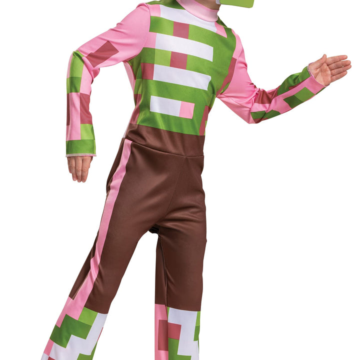 Minecraft Costume Zombie Pigman Outfit for Kids, Halloween Minecraft Costumes Small (4-6)