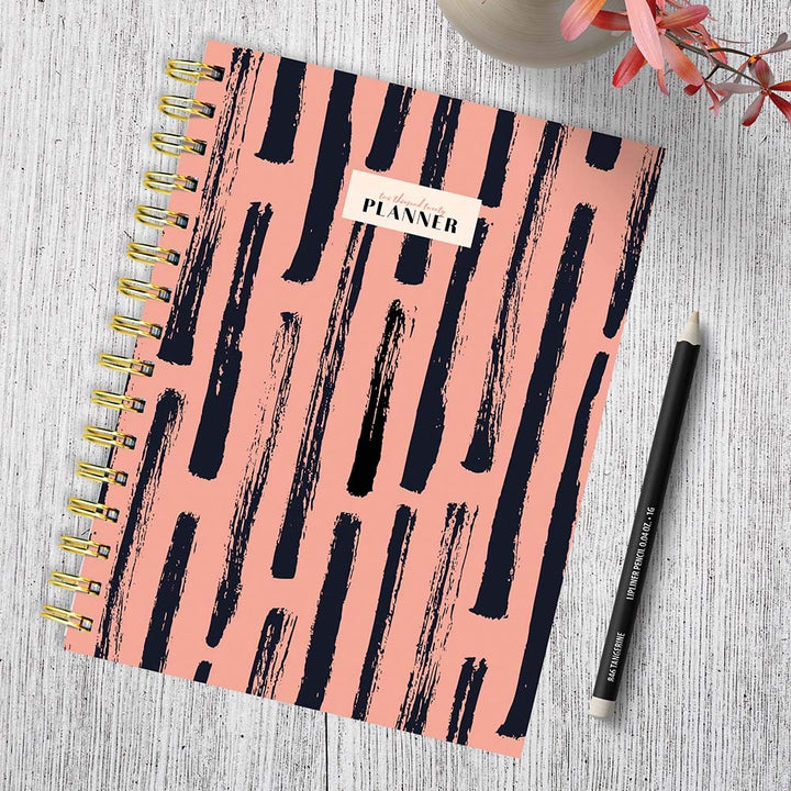 2020 Blush Strokes Medium Weekly Monthly Planner