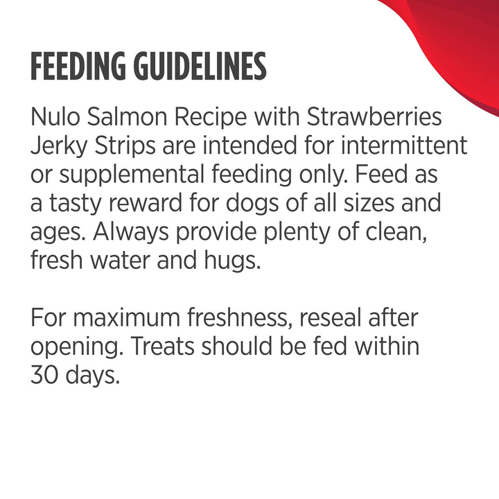 Nulo Premium Jerky Strips Dog Treats, Grain-Free High Protein Jerky Strips made with BC30 Probiotic to Support Digestive & Immune Health Salmon