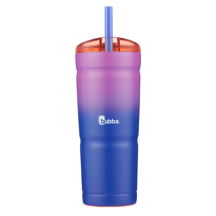 Bubba Envy S Vacuum-Insulated Stainless Steel Tumbler with Lid and Straw, 24oz Reusable Iced Coffee or Water Cup, BPA-Free Travel Tumbler, Vineyard