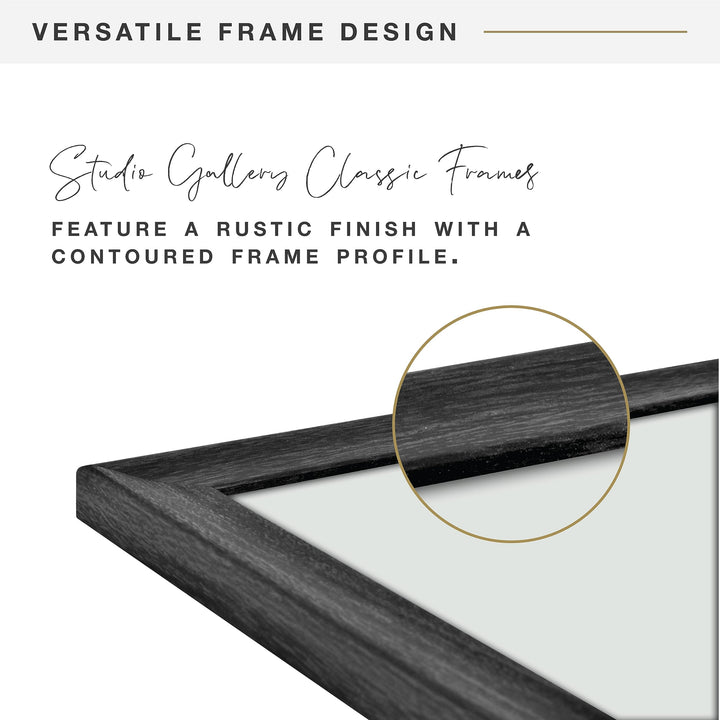 MCS Studio Gallery 20x27 Poster Frame Black Woodgrain, Vertical & Horizontal Wall Hanging Large Picture Frame for Photos, Posters & Art Prints (1-Pack) 1-Pack 20x27 - Select