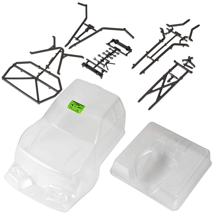 Axial AX4025 Trail Honcho Body with Rear Cage, Clear: AXIC4025