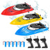 3 Pack RC Boat - Remote Control Boats for Kids and Adults - 10km/H 2.4GHz High-Speed Remote Control Boat - Fast RC Boats for Pools and Lakes - Includes 6 Rechargeable Batteries