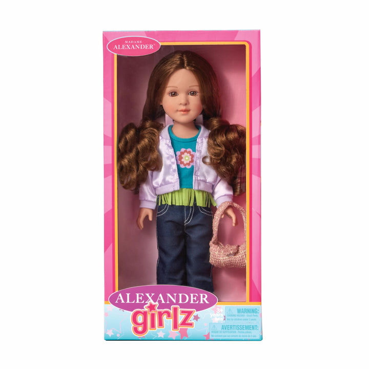 Madame Alexander 14-Inch Alexander Girlz Doll, Emmi, Light Skin Tone with Brown Eyes/Brunette Hair