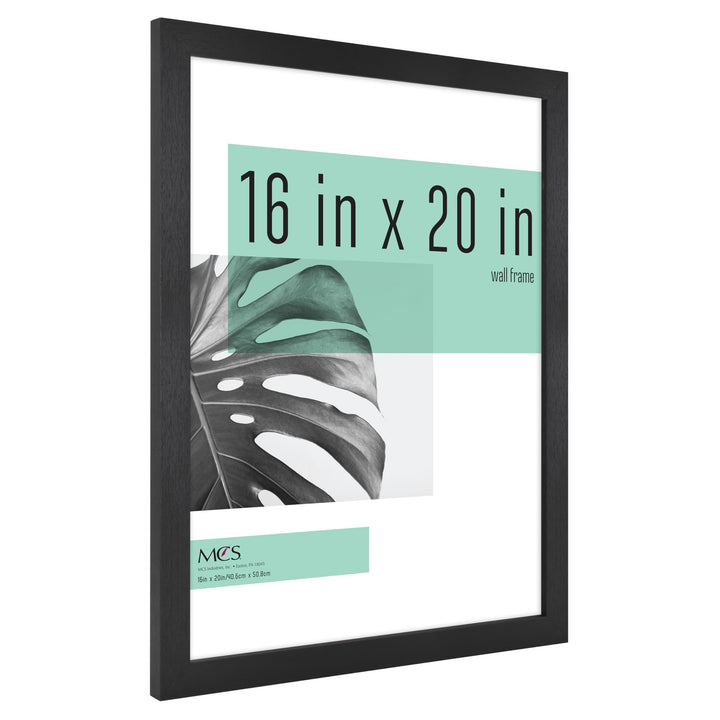 MCS Studio Gallery 20x27 Poster Frame Black Woodgrain, Vertical & Horizontal Wall Hanging Large Picture Frame for Photos, Posters & Art Prints (1-Pack) 1-Pack 20x27 - Select