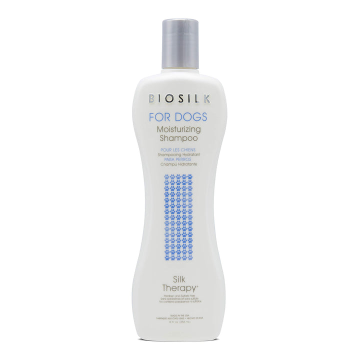 BioSilk for Dogs Silk Therapy Moisturizing Shampoo | Best Moisturizing Shampoo for All Dogs and Dogs With Dry, Itchy, or Sensitive Skin | 12 Oz Dog Shampoo
