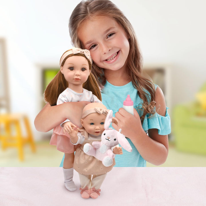 New Adventures Little Darlings Sweet Sisters, 18” Big Sister & 12” Baby Sister (8647l)