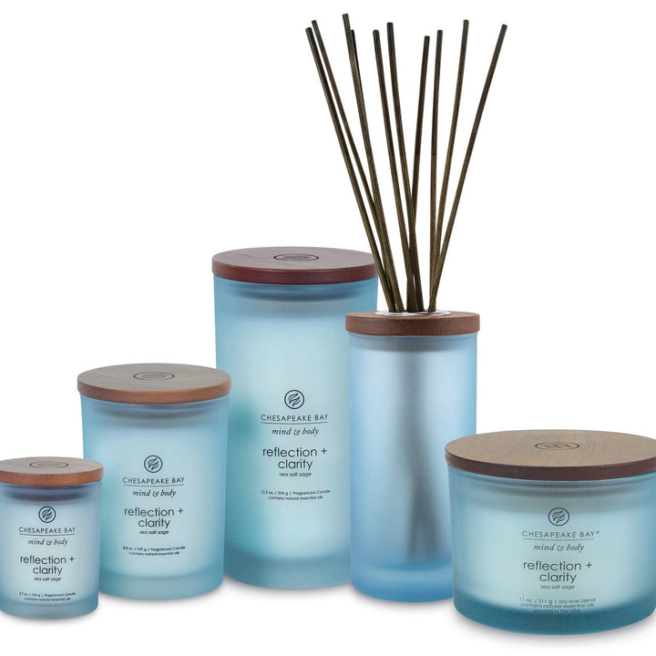 Chesapeake Bay Candle Scented Candle, Reflection + Clarity (Sea Salt Sage), Medium, Home Décor REFLCTN/CLARITY Medium Jar