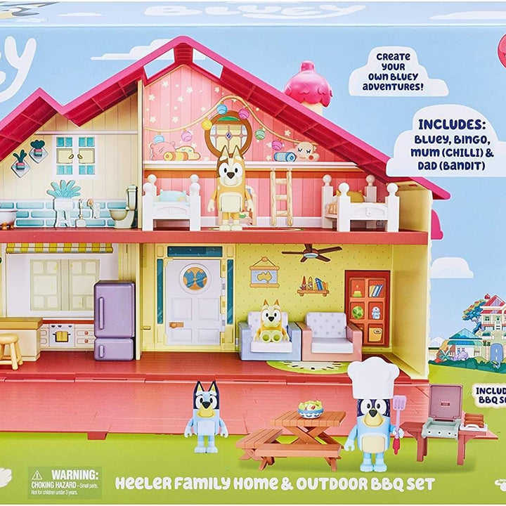 Bluey Mega Bundle Home, BBQ Playset, and 4 Figures |  Exclusive