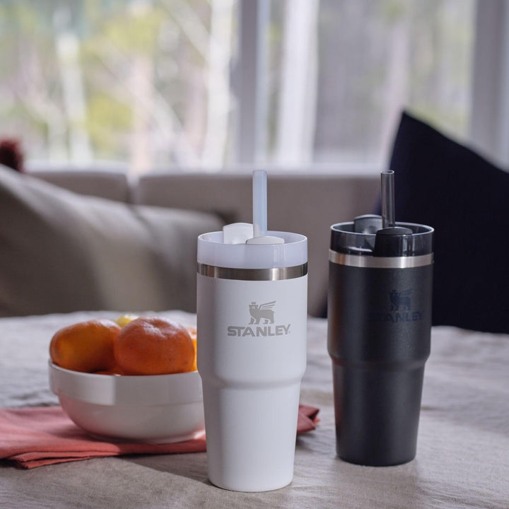 Stanley Quencher H2.0 FlowState Stainless Steel Vacuum Insulated Tumbler with Lid and Straw for Water, Iced Tea or Coffee 14 oz Black 2.0