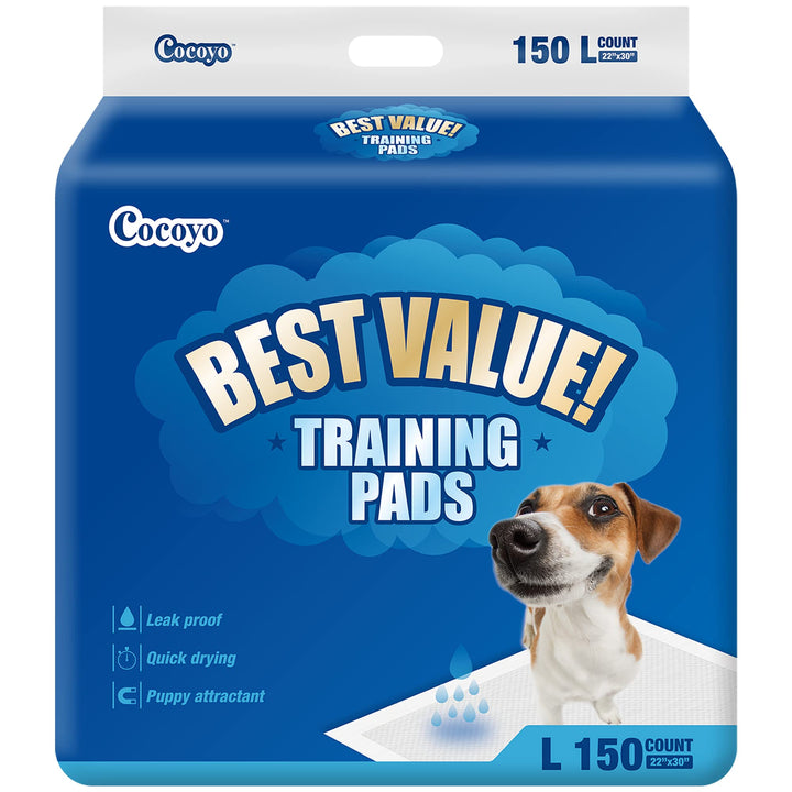 COCOYO Best Value Training Pads, 22"X30" L, 150 Count,White (Packaging May Vary) Large