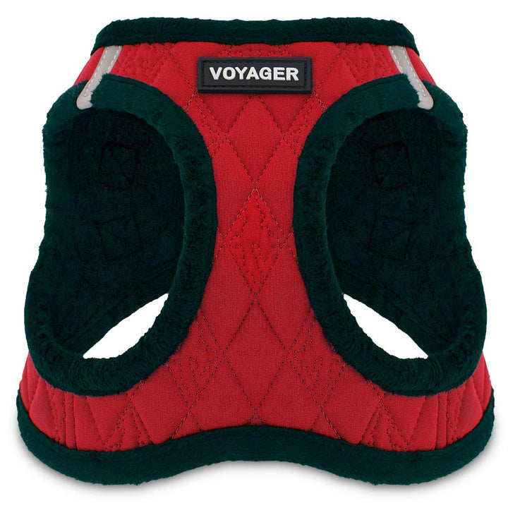 Voyager Step-In Plush Dog Harness – Soft Plush, Step In Vest Harness for Small and Medium Dogs by Best Pet Supplies - Harness (Red Plush), XS (Chest: 13 - 14.5") Harness (Red Plush) XS (Chest: 13 - 14.5")