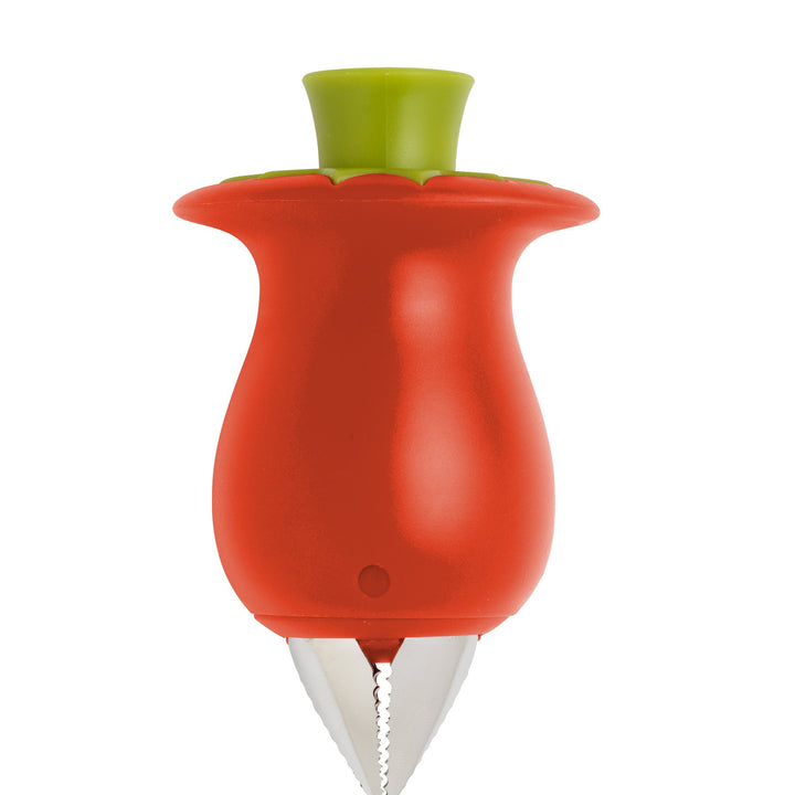 Chef'n StemGem Strawberry Huller, 3.5", Red/Green 3.5"