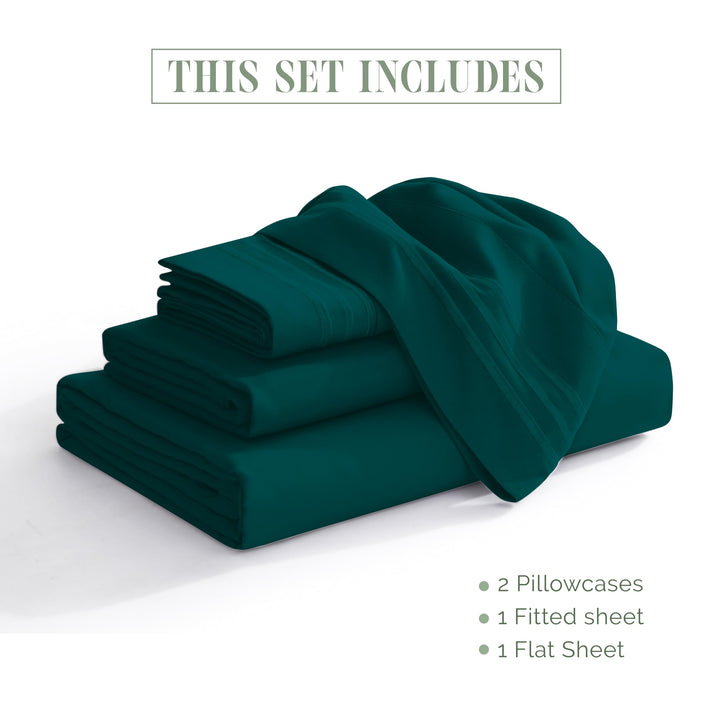 Elegant Comfort Luxury 1500 Premium Hotel Quality Microfiber 4-Piece Sheet Set - Soft, All Around Elastic 18-24 Inches Deep Fitted Sheet - Extra Deep Pocket Sheets, Full, Sage/Green Full - EXTRA DEEP Pocket