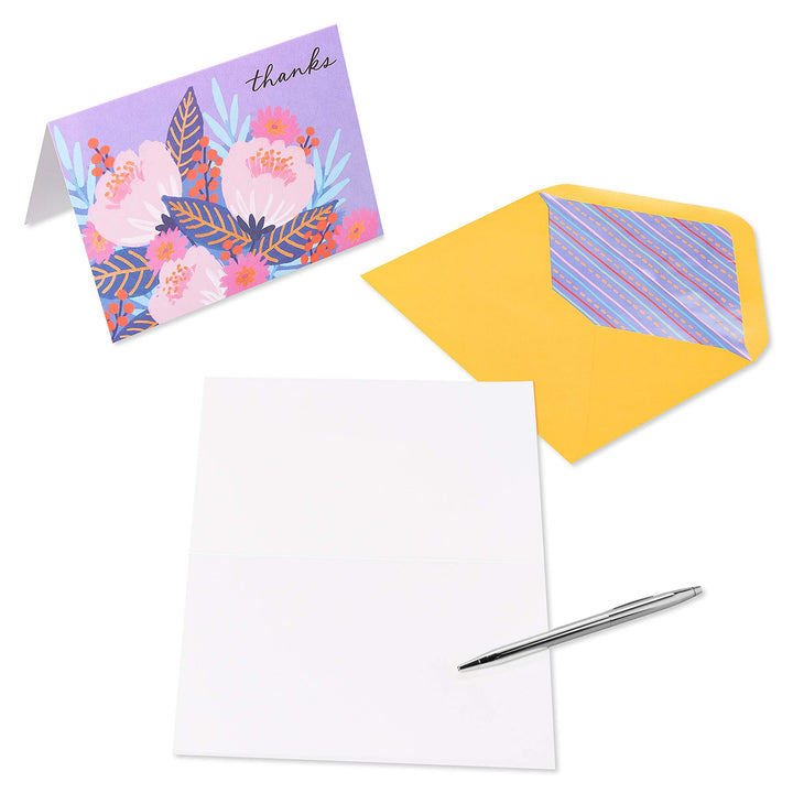 Papyrus Thank You Cards with Envelopes, Vibrant Florals (20-Count)