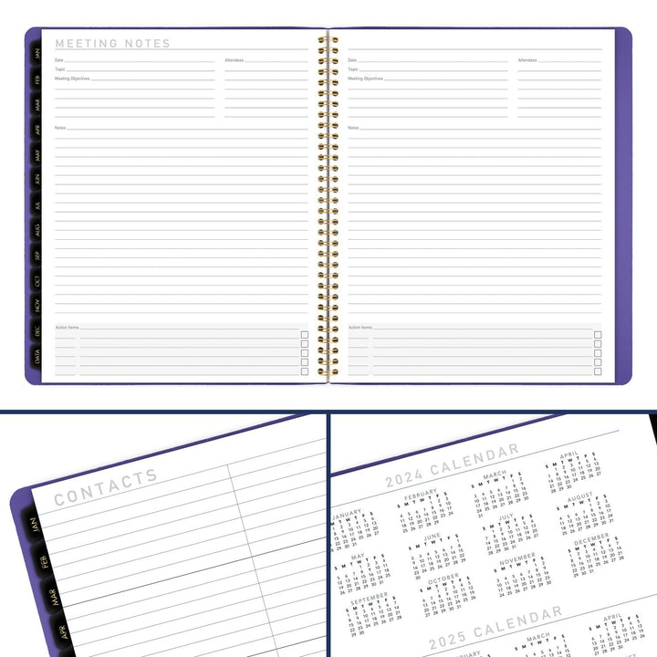 AT-A-GLANCE 2025 Planner, Monthly, 9” x 11”, Large, Contemporary, Purple (70250X1425) 2025 New Edition