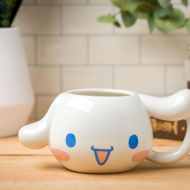 Silver Buffalo Sanrio Hello Kitty and Friends Cinnamoroll Ceramic 3D Sculpted Mug, 20 Ounces