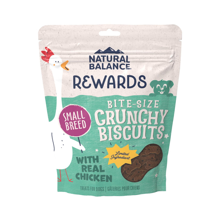 Natural Balance Limited Ingredient Rewards Crunchy Biscuits, Bite-Size Grain-Free Dog Treats for Small-Breed Dogs, Made with Real Venison, 8 Ounce (Pack of 1)