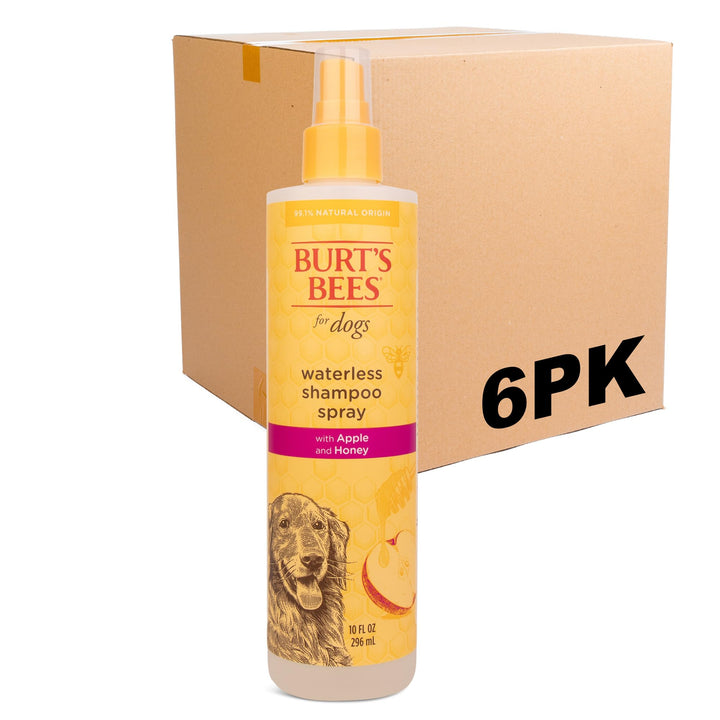 Burt's Bees for Pets Naturally Derived Waterless Shampoo Spray with Apple and Honey - Dry Dog Shampoo for All Dogs and Puppies - Cruelty Free, 10 Ounces - 6 Pack 10 Fl Oz (Pack of 6)