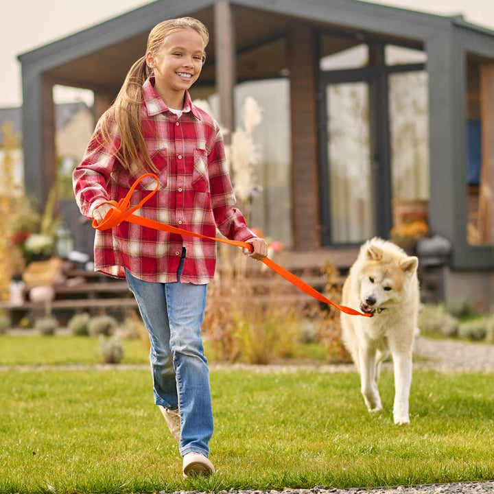 Viper Biothane Working Tracking Lead Leash Long Line for Dogs, 3/4" x 33ft, Hunter Orange