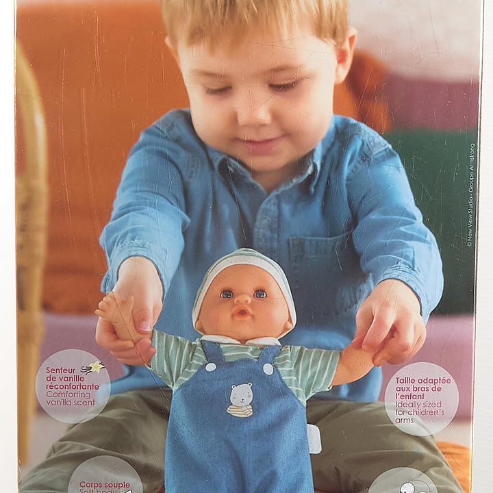 Corolle Bébé Calin Mael Boy Baby Doll - 12" Soft Body Doll with Blue Outfit, Sleeping Eyes That Open and Close, Vanilla Scented, Mon Premier Poupon Collection for Ages 18 Months and up