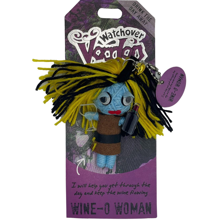 Watchover Voodoo 3-Inch Wine-O Woman Keychain - Handcrafted Gift to Bring Good Luck and Positivity Everywhere You Go