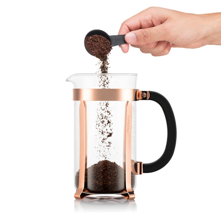 Bodum Chambord French Press Coffee Maker, Glass, 34 Ounce, 1 Liter, Copper