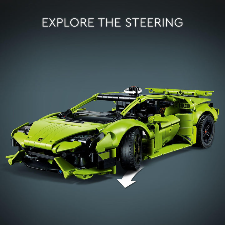 LEGO Technic Lamborghini Huracán Tecnica Advanced Sports Car Building Kit for Kids Ages 9 and up Who Love Engineering and Collecting Exotic Sports Car Toys, 42161 Green/Black