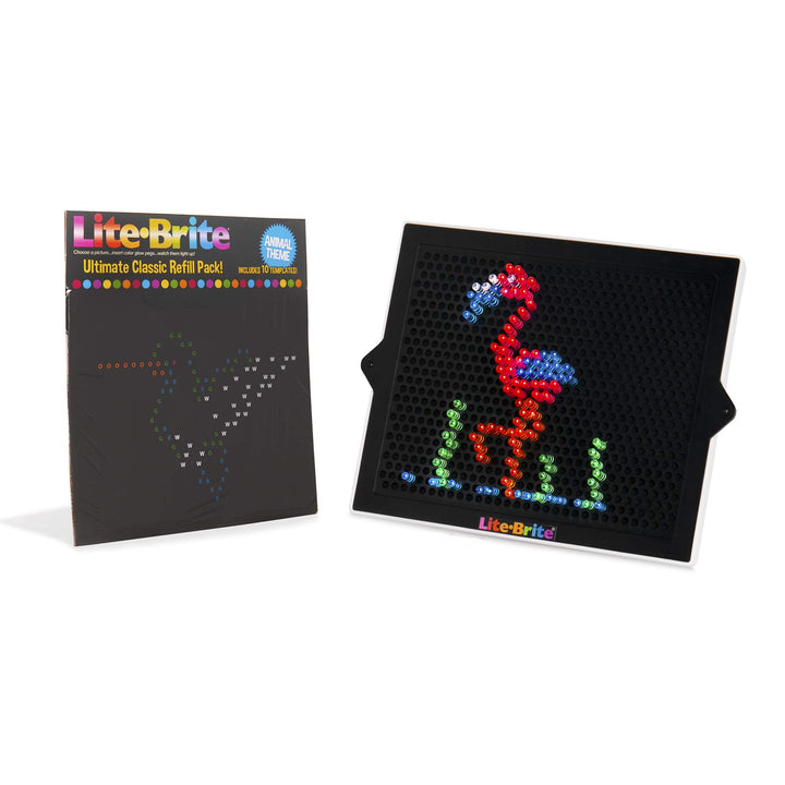 Lite Brite Ultimate Classic Refill Pack - Animal Theme - 10 Reusable Templates -  Exclusive