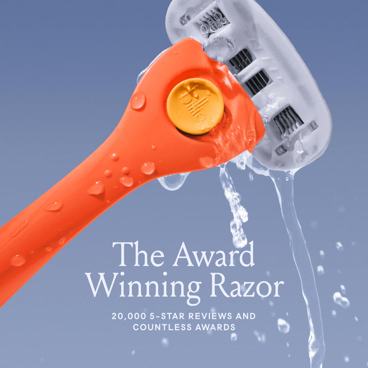 Billie Razors for Women Shave Kit  Womens Razor + 2 x 5-Blade Razor Refills + Magnetic Holder  Sunburst