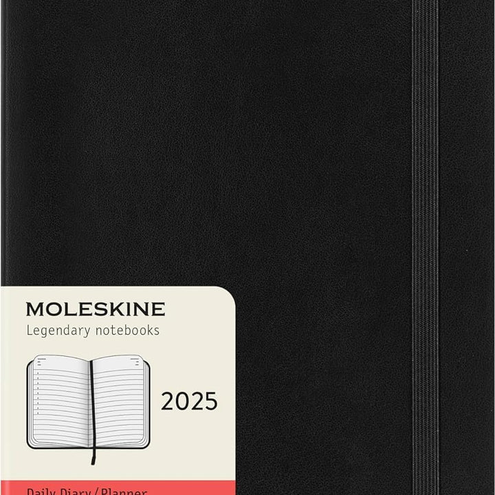 Moleskine Classic 12 Month 2025 Monthly Planner, Soft Cover, XL (7.5" x 9.75"), Black, 128 pages