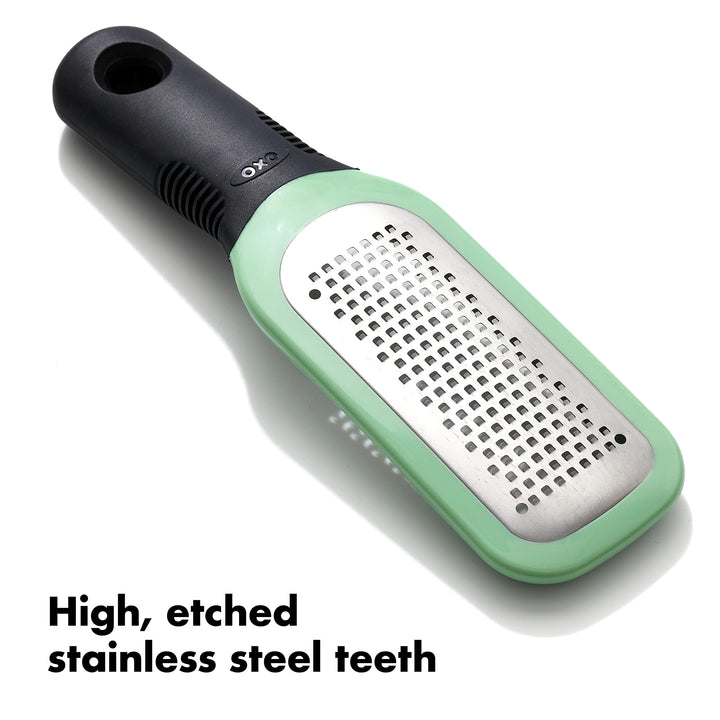 OXO Good Grips Etched Ginger & Garlic Grater, Green,us:one size Ginger/Garlic Grater