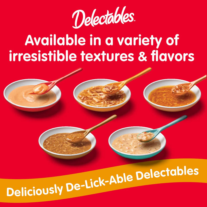 Hartz Delectables Non-Seafood Bisque Lickable Wet Cat Treats for Adult & Senior Cats, Multiple Flavors, Pack of 12 Chicken & Duck 1.4 Ounce (Pack of 12)