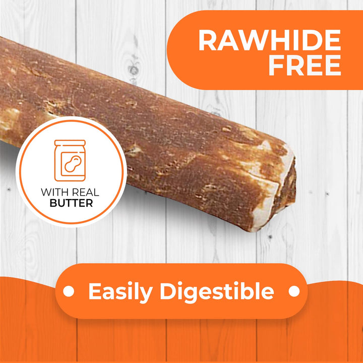 Canine Naturals Peanut Butter Chew - 100% Rawhide Free Dog Treats - Made with Real Peanut Butter - All-Natural and Easily Digestible - 25 Pack of 2.5" Mini Rolls for Dogs Under 20lb
