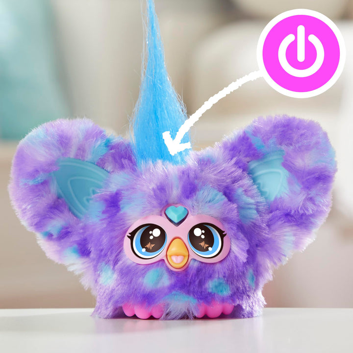 Furby Furblets Loo-Lay Mini Friend, 45+ Sounds & Music, Speaks Only Furbish, Electronic Plush Toys for 6 Year Olds & Up, Multicolor Loo-lay (Gamer Music)