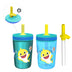 Zak Designs Baby Shark Kelso Tumbler Set, Leak-Proof Screw-On Lid with Straw, Bundle for Kids Includes Plastic and Stainless Steel Cups with Bonus Sipper (3pc Set, Non-BPA)15 fl oz. Classic